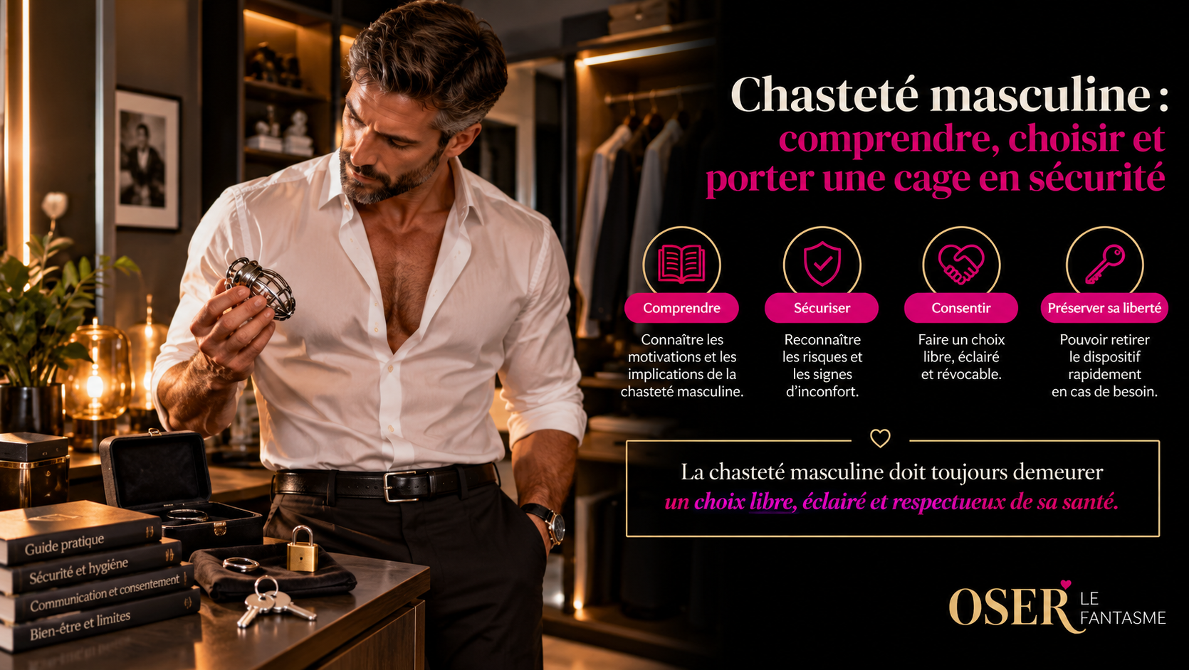 Chasteté masculine : comprendre, choisir et porter une cage en sécurité