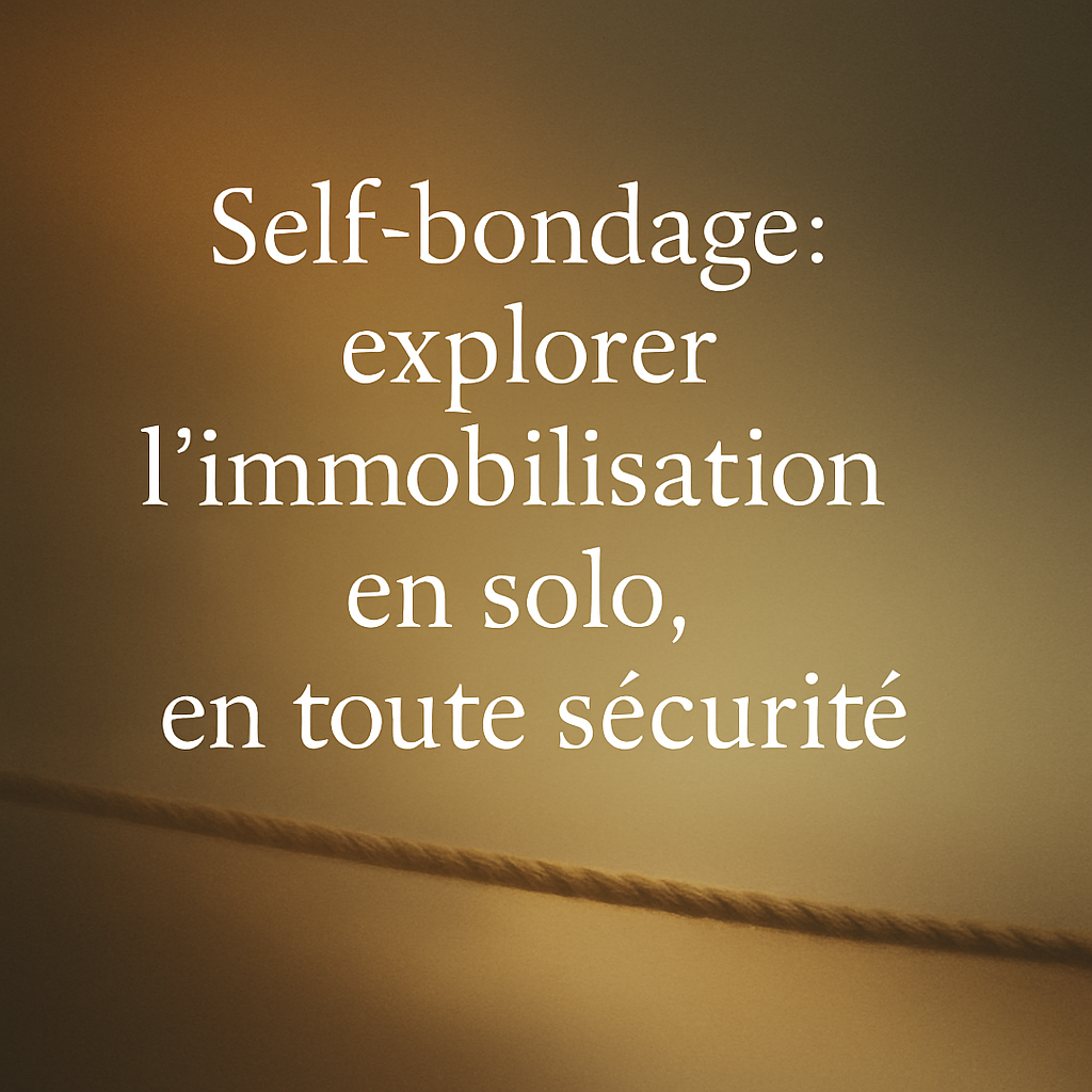 Self-bondage : explorer l’immobilisation en solo, en toute sécurité